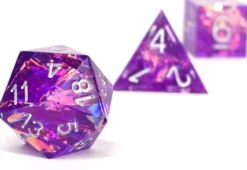 Set de dés - angles acérés - Violets
