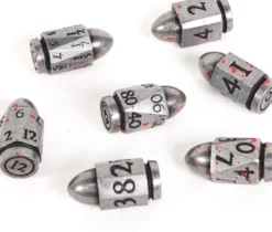 Set de dés Bullet Métalliques : Balles Argentées