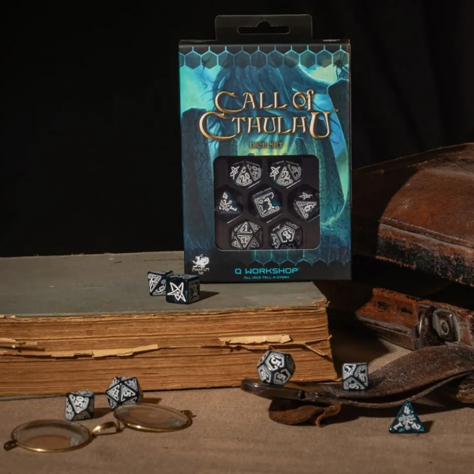 Set de dés : Call of Cthulhu Abyssal / White