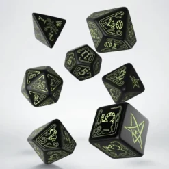Set de dés : Call of Cthulhu Black / Glow In The Dark