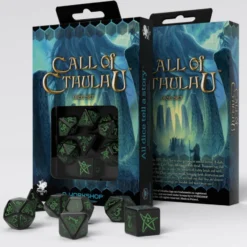 Set de dés : Call of Cthulhu Black / Green