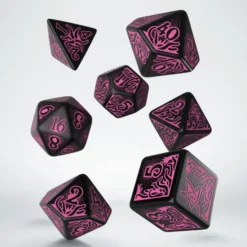 Set de dés : Call of Cthulhu 7th Edition Black & Magenta