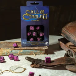 Set de dés : Call of Cthulhu 7th Edition Black & Magenta