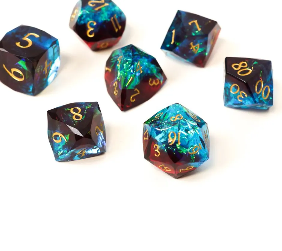 Set de dés : Crystal Rouge & Bleu