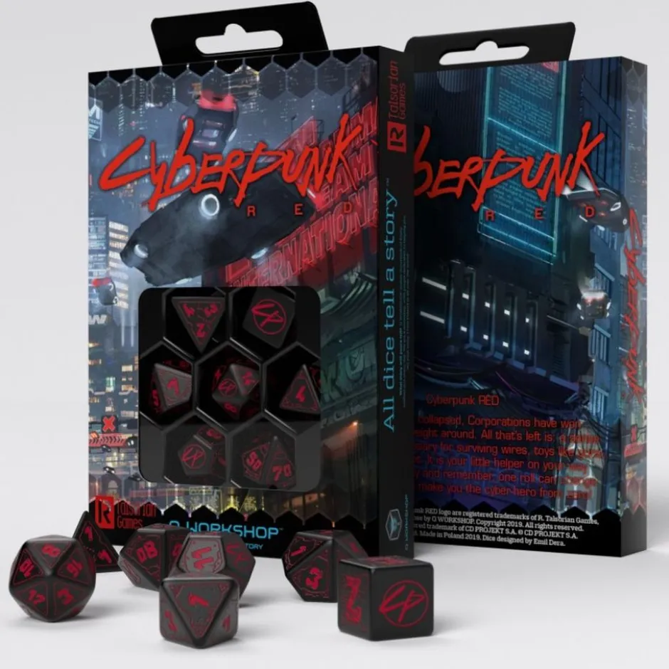 Set de dés : Cyberpunk Red - Blood over Chrome Dice Set