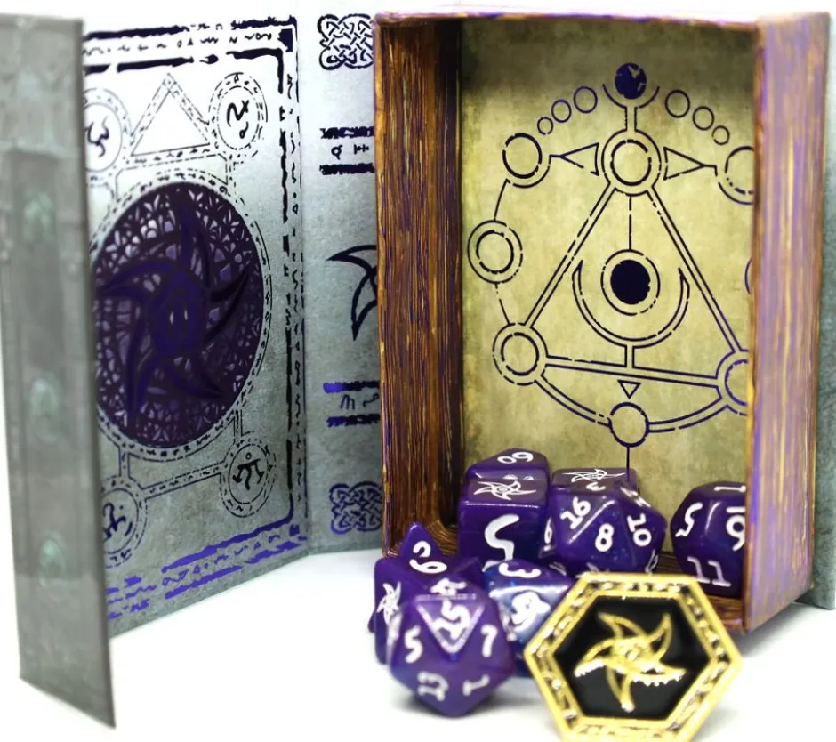 Set de dés - Elder Dice : Astral Elder Sign - Silver Key