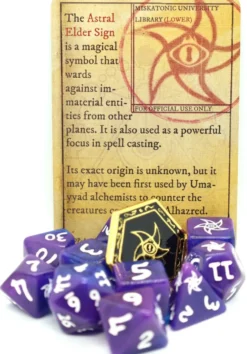 Set de dés - Elder Dice : Astral Elder Sign - Silver Key