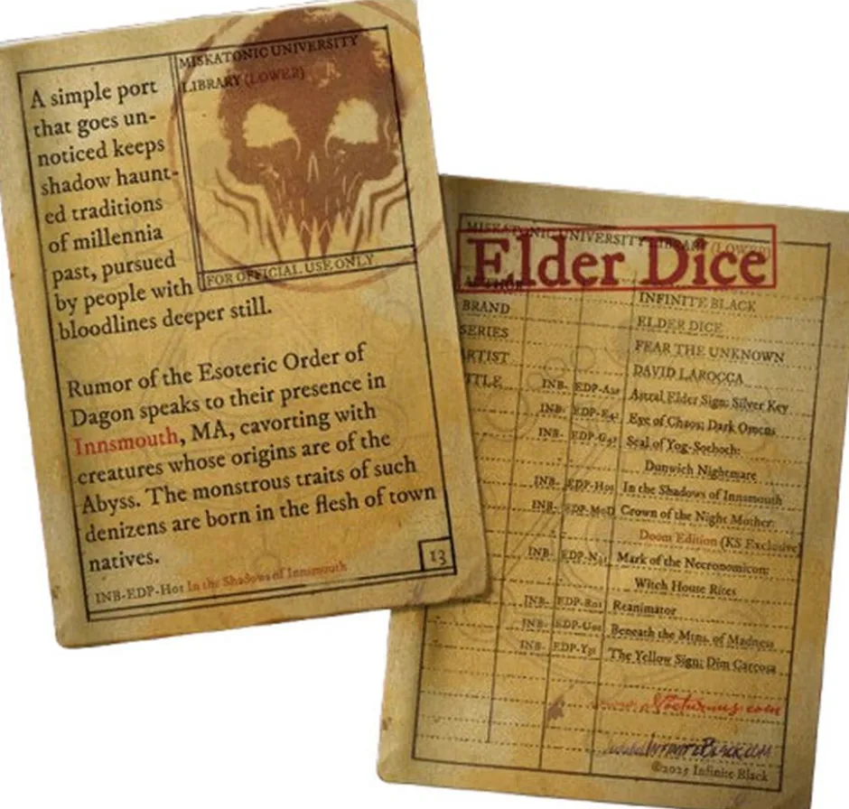 Set de dés - Elder Dice : In the Shadows of Innsmouth Polyhedral Collection