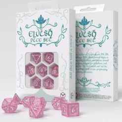 Set de dés : Elvish Shimmering Pink / White