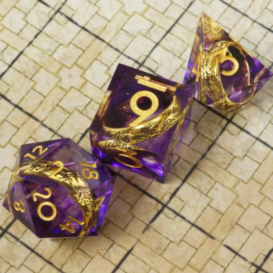 Set de dés en résine - L’Anneau de Sang-Roi