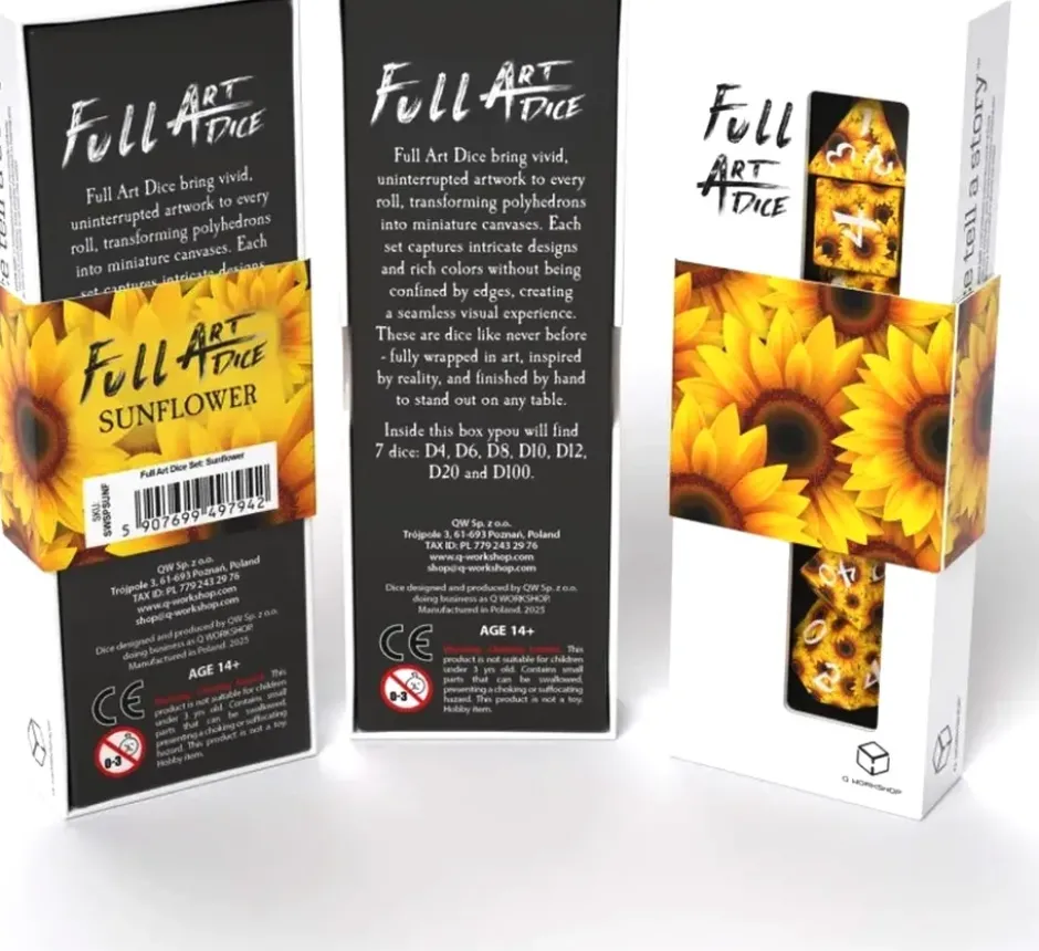 Set de dés : Full Art Dice™ Set - Sunflower