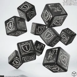 Set de dés : Game of Thrones - Night's Watch 10xD6 Dice Set.