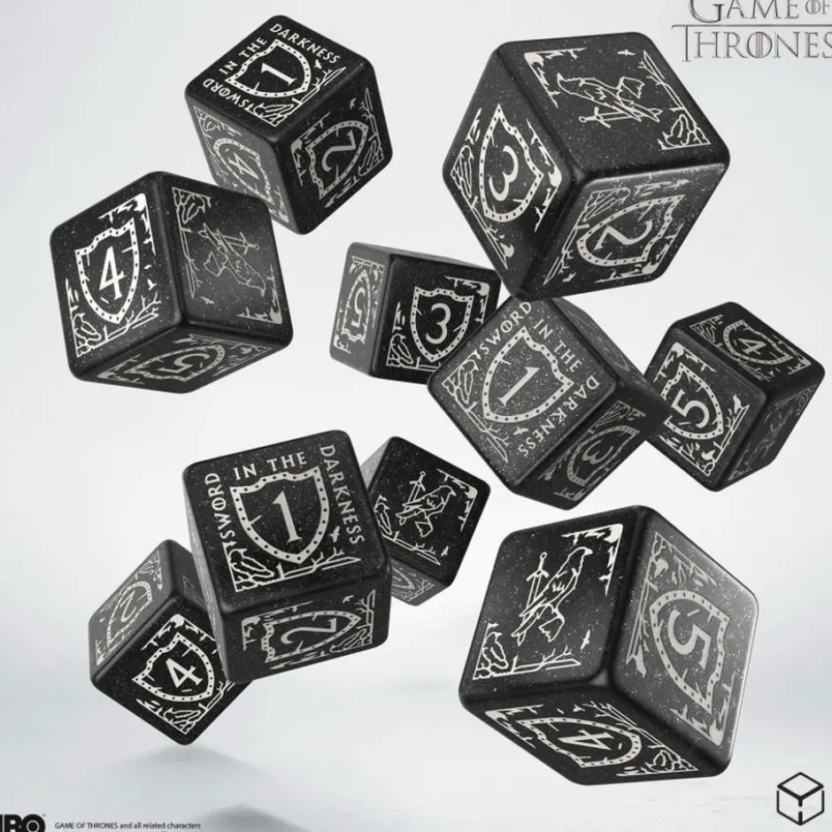Set de dés : Game of Thrones - Night's Watch 10xD6 Dice Set.
