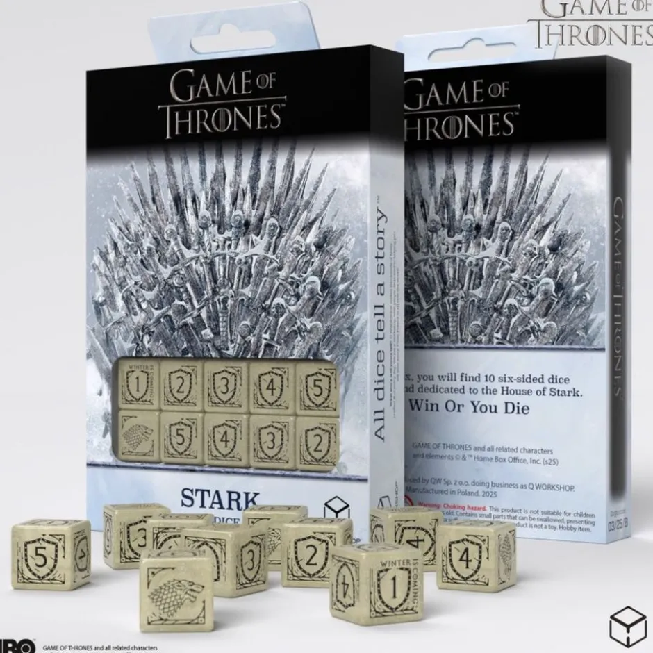 Set de dés : Game of Thrones - Stark 10xD6 Dice Set.