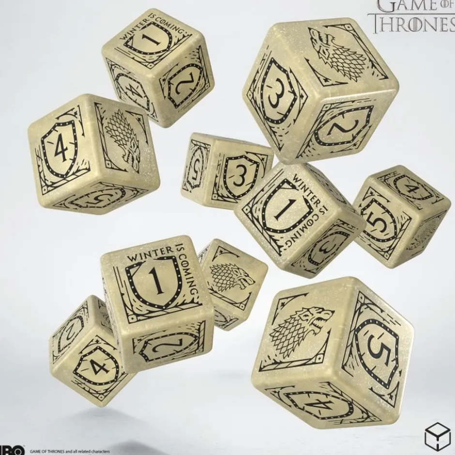 Set de dés : Game of Thrones - Stark 10xD6 Dice Set.
