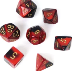 Set de dés : Gemini Black-Red/gold CHX26433