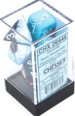 Set de dés : Gemini Black-Shell / White CHX26446