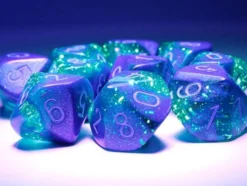 Set de dés : Gemini Blue-Blue/light blue Luminary (10 d10) CHX26263