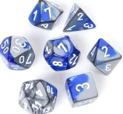 Set de dés : Gemini Blue-Steel/White CHX26423