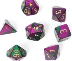 Set de dés : Gemini Green-Purple/Gold CHX26434