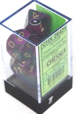 Set de dés : Gemini Green-Purple/Gold CHX26434