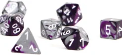 Set de dés : Gemini Purple-Steel/White CHX26432