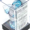 Set de dés : Gemini Steel-Teal / White CHX26456