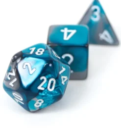 Set de dés : Gemini Steel-Teal / White CHX26456