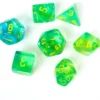 Set de dés : Gemini Translucent Green-Teal/yellow CHX26466