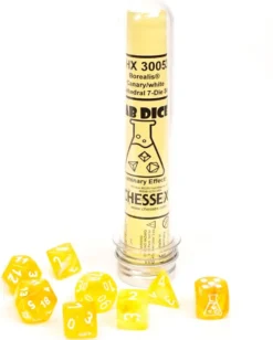 Set de dés : Lab Dice Borealis Canary / White CHX30053