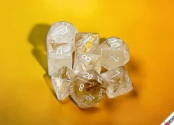 Set de dés : Lab Dice BorealisChampagne / Blanc CHX30075