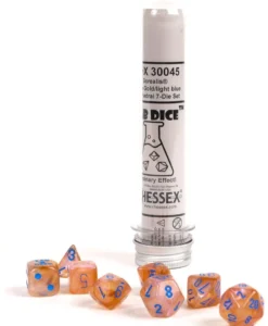 Set de dés : Lab Dice Borealis Rose Gold / Light Blue CHX30045