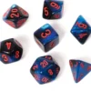 Set de dés : Mini-Polyhedral Gemini Black-Starlight/red CHX20658