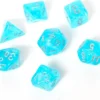 Set de dés : Mini-Polyhedral Luminary Sky/silver CHX20566