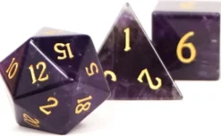 Set de dés minéraux : Cristal Pourpre (Améthyste)
