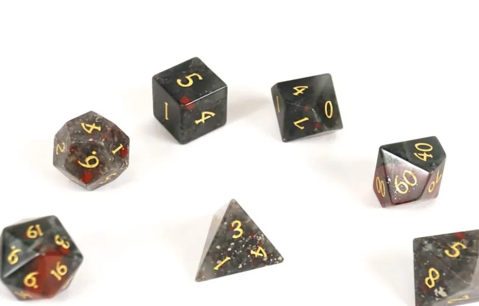 Set de dés minéraux : Gemmes de Sang