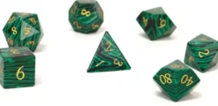 Set de dés minéraux : Malachite