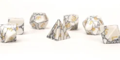Set de dés minéraux : Marbre veiné