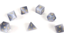 Set de dés minéraux : Opale Grise