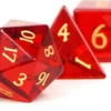 Set de dés minéraux : Verre Rouge