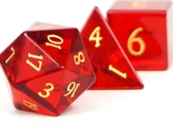 Set de dés minéraux : Verre Rouge