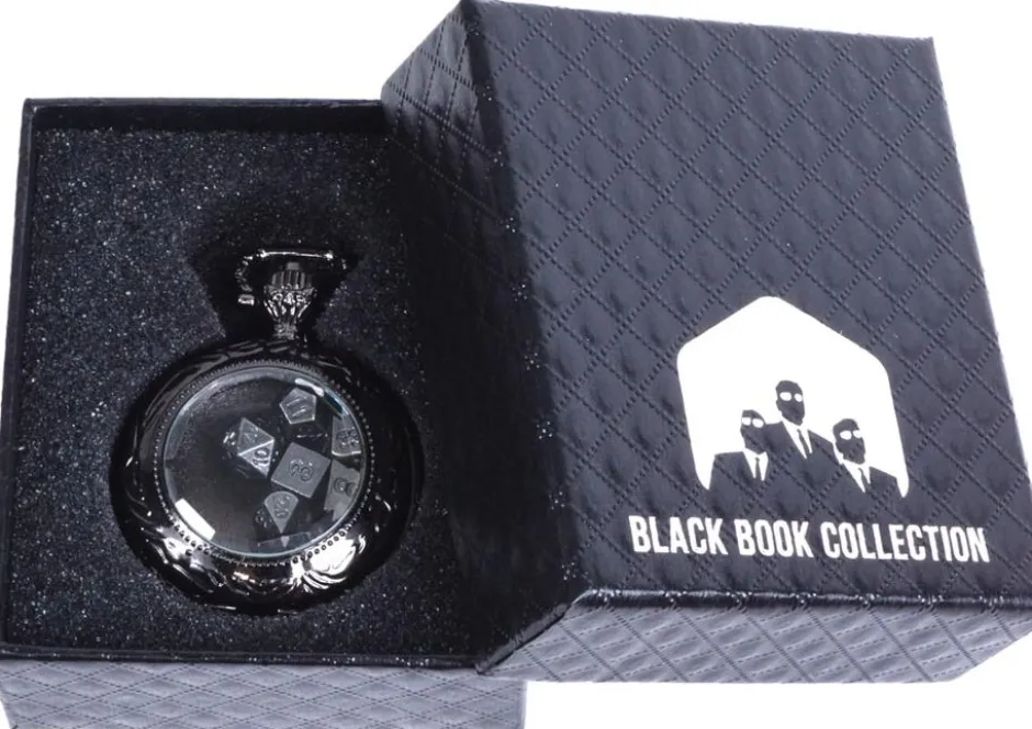 Set de Dés Montre à Gousset Noire - Black Book Collection