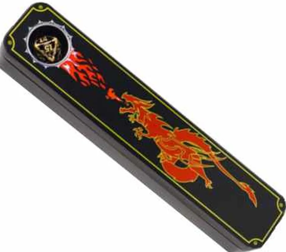 Set de dés métalliques creux Motif Dragons - Etain