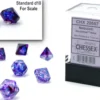 Set de dés : Nebula Mini-Polyhedral Nocturnal/blue Luminary CHX20557