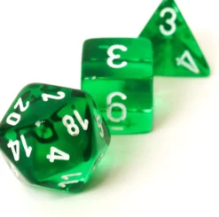 Set de dés : Translucent Green/White CHX23075