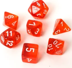 Set de dés : Translucent Orange/White CHX23073