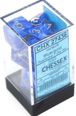 Set de dés : Vortex Blue/Gold CHX27436