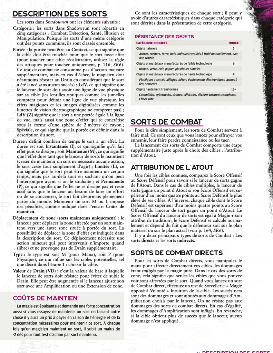 Shadowrun 6 - Grimoire des sorts