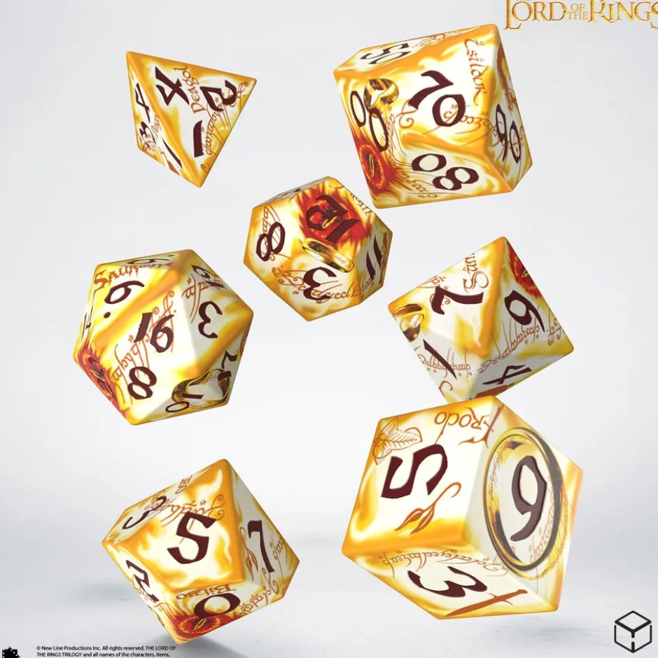 The Lord of the Rings : Porteur de l'Anneau – Set de dés Full Art - Éclat du Feu Blanc