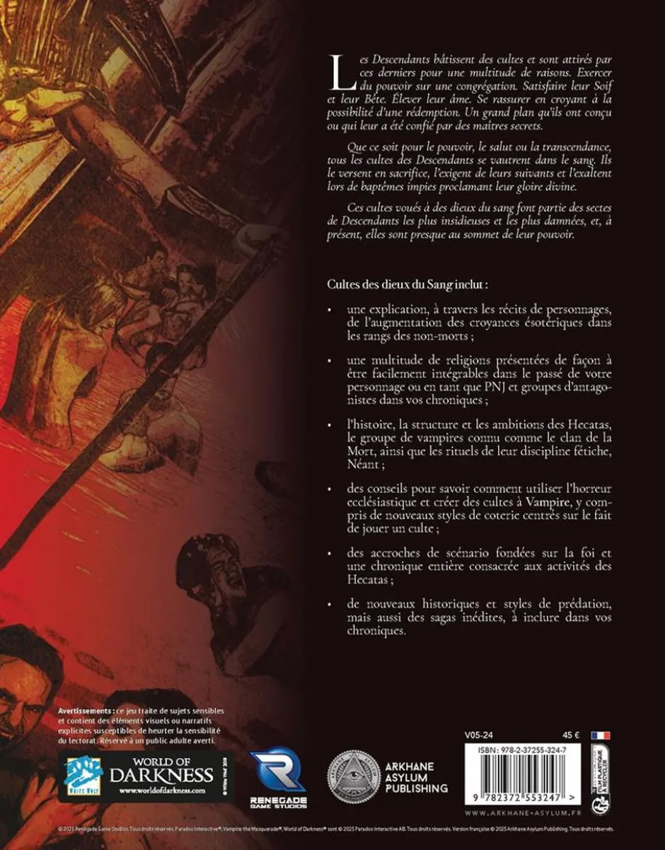 Vampire La Mascarade V5 : Cultes des Dieux du Sang
